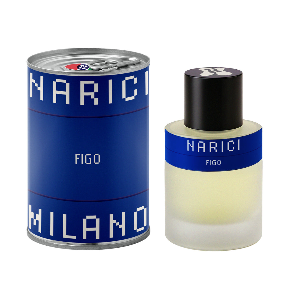 
                  
                    Narici Figo Blue Tin and Perfume Bottle 
                  
                